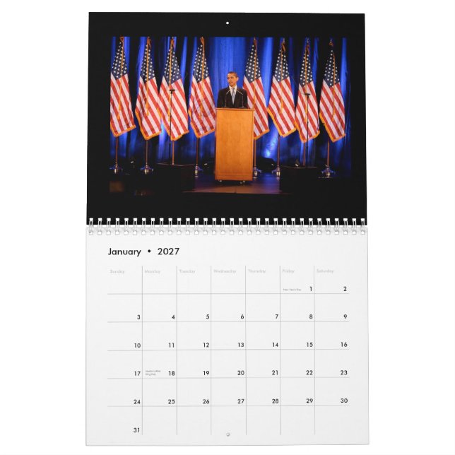 Barack Obama & för familj 2009 kalender (Jan 2027)