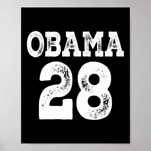 Barack Obama för president 2028 Jersey 28 Premium Poster (Framsidan)