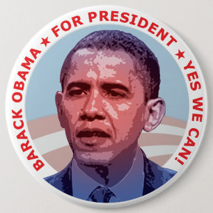 Barack Obama för president Knapp
