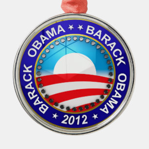 Barack Obama för presidenten 2012 Julgransprydnad Metall