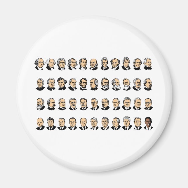 Barack Obama - Förenta Staternas Presidenter Magnet (Framsidan)