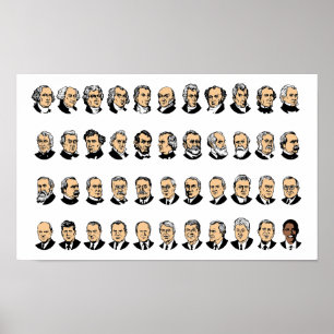 Barack Obama - Förenta Staternas Presidenter Poster