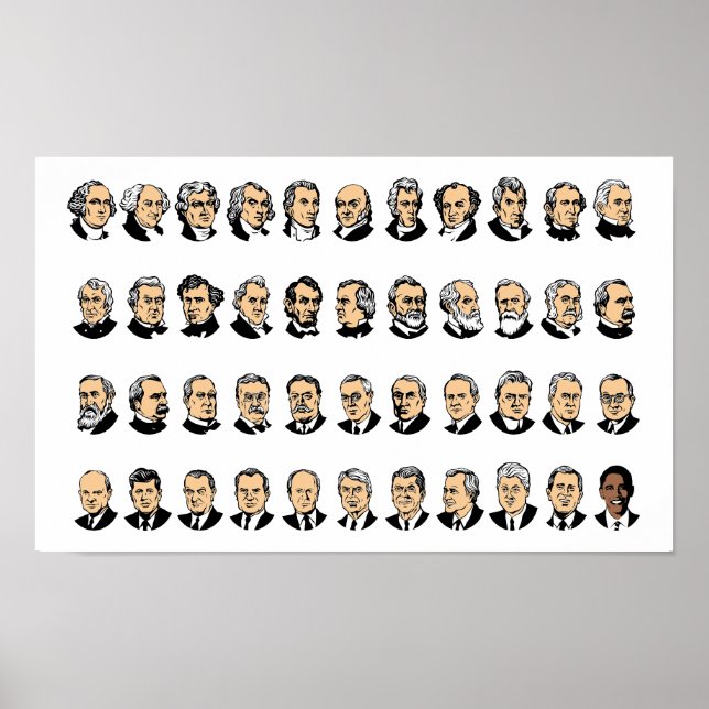 Barack Obama - Förenta Staternas Presidenter Poster (Framsidan)
