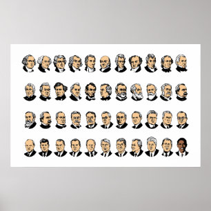 Barack Obama - Förenta Staternas Presidenter Poster
