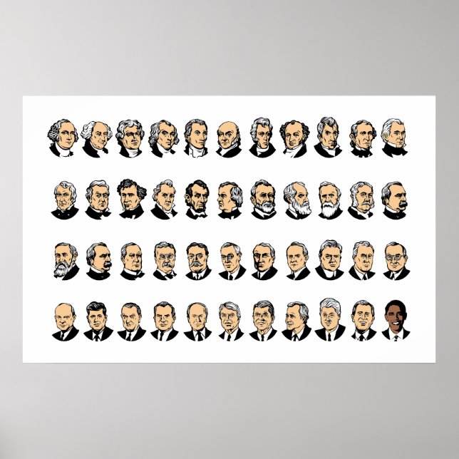 Barack Obama - Förenta Staternas Presidenter Poster (Framsidan)