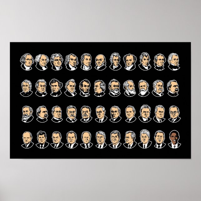 Barack Obama - Förenta Staternas Presidenter Poster (Framsidan)