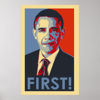 Barack Obama FÖRST! Poster