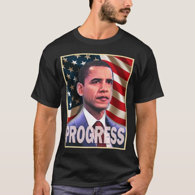 Barack Obama framsteg 2008 Tee (Framsida)