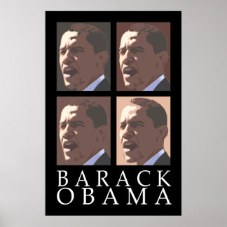 Barack Obama Fyra Porträtt Poster