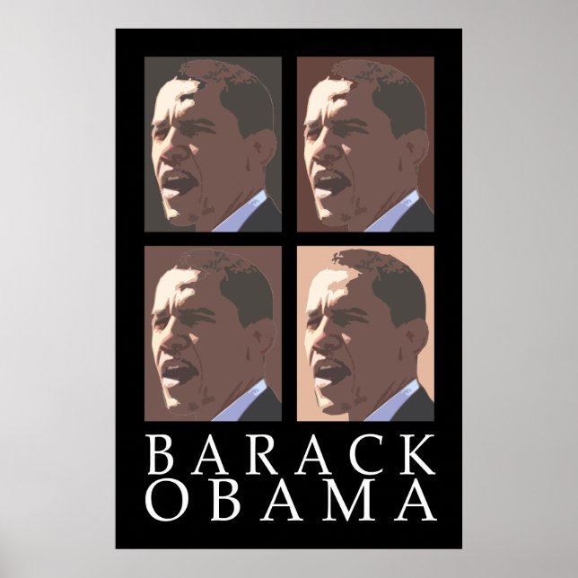 Barack Obama Fyra Porträtt Poster (Framsidan)