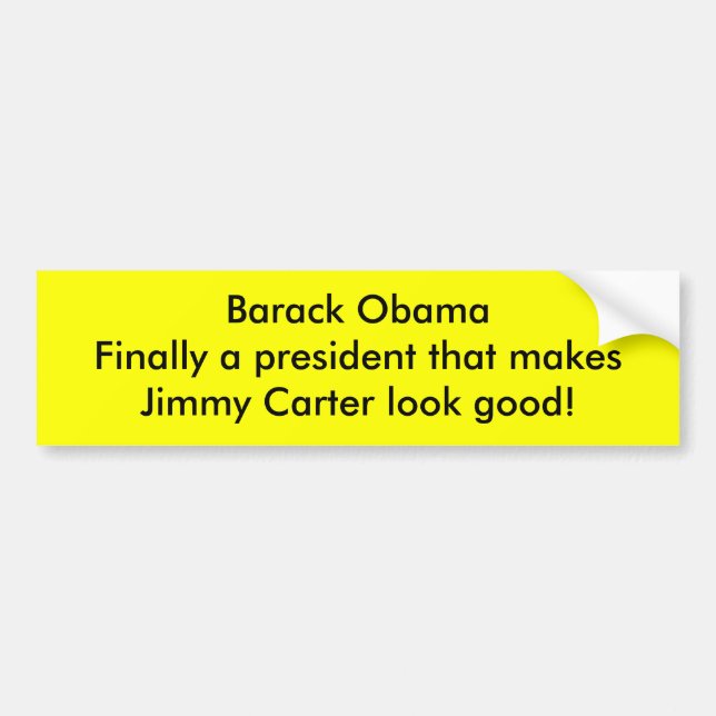 Barack Obama gör Jimmy Carter lookbra Bildekal (Framsidan)