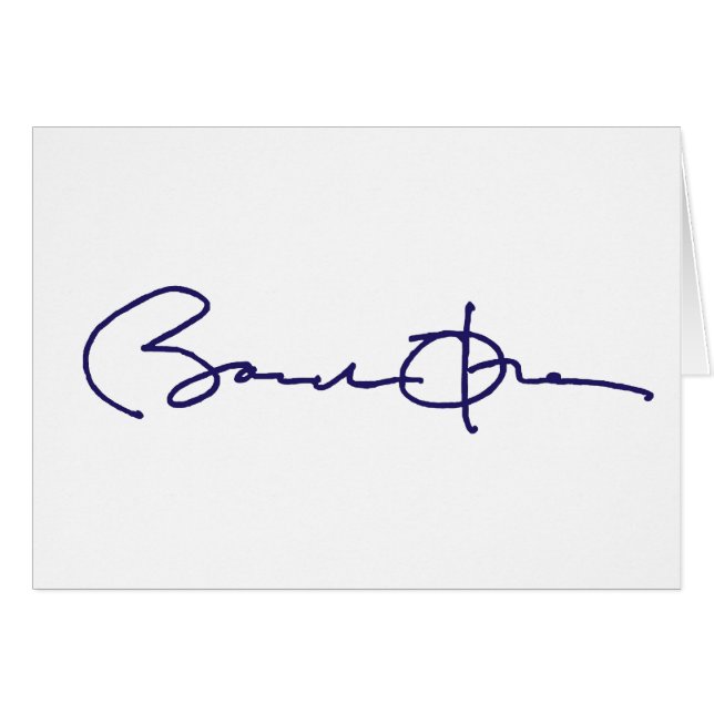 Barack Obama häfte Hälsningskort (Framsidan Horizontal)