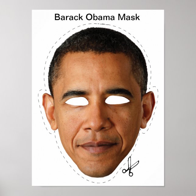 Barack Obama Halloween Mask Poster (Framsidan)