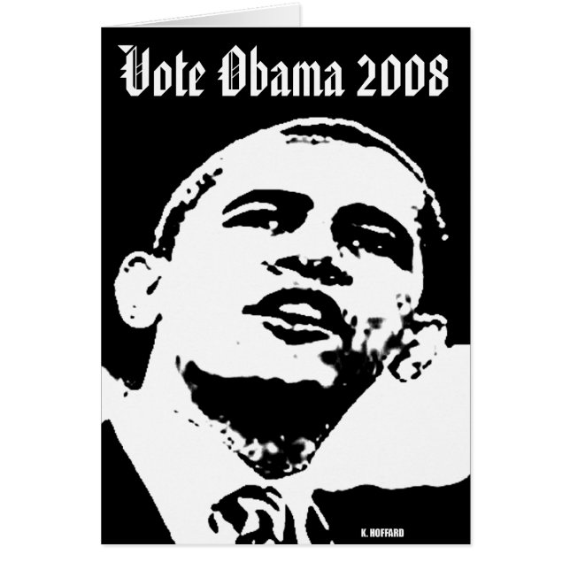 Barack Obama Hälsningskort (Framsidan)