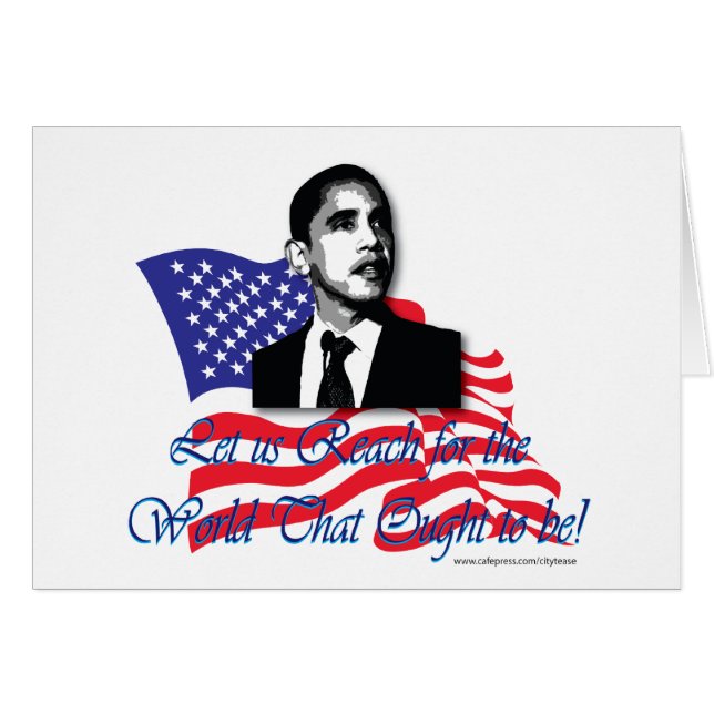 Barack Obama Hälsningskort (Framsidan Horizontal)