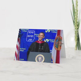 Barack Obama - hälsningskort Studenten-M Kort