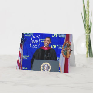 Barack Obama - hälsningskort Studenten-M Kort