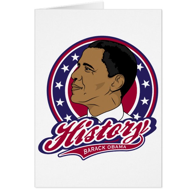 Barack Obama historia Hälsningskort (Framsidan)