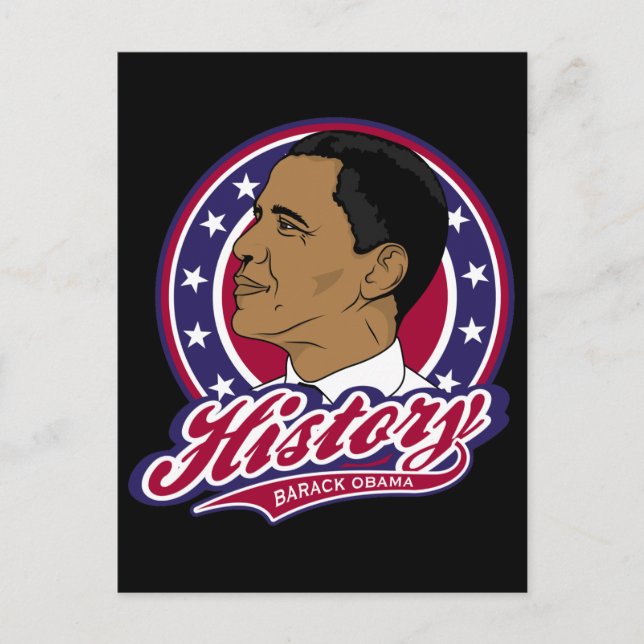 Barack Obama Historik Vykort (Framsida)