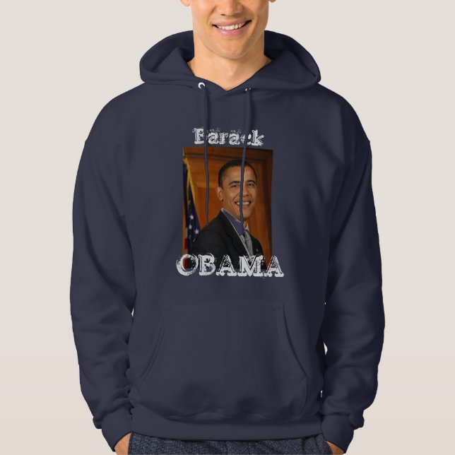 Barack OBAMA Hoody. "Ja kan vi ", Sweatshirt (Framsida)