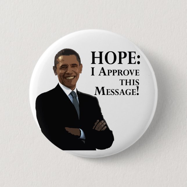Barack Obama: Hope Button Knapp (Framsida)