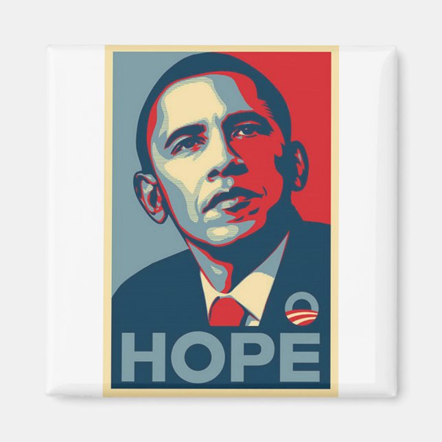 Barack Obama Hope Poster Magnet (Framsidan)