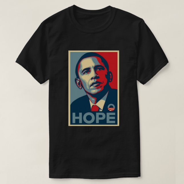 Barack Obama Hope Poster T Shirt (Design framsida)