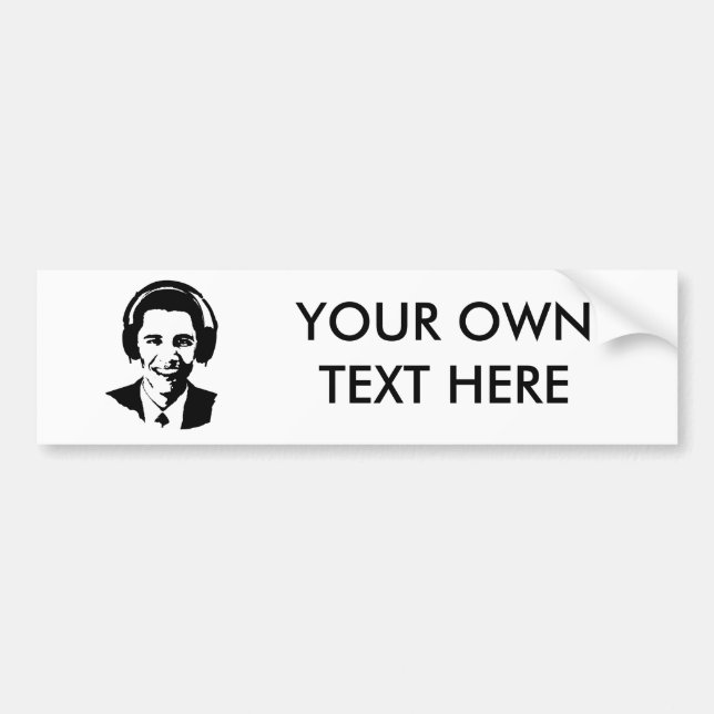 Barack Obama hörlurar Bildekal (Framsidan)