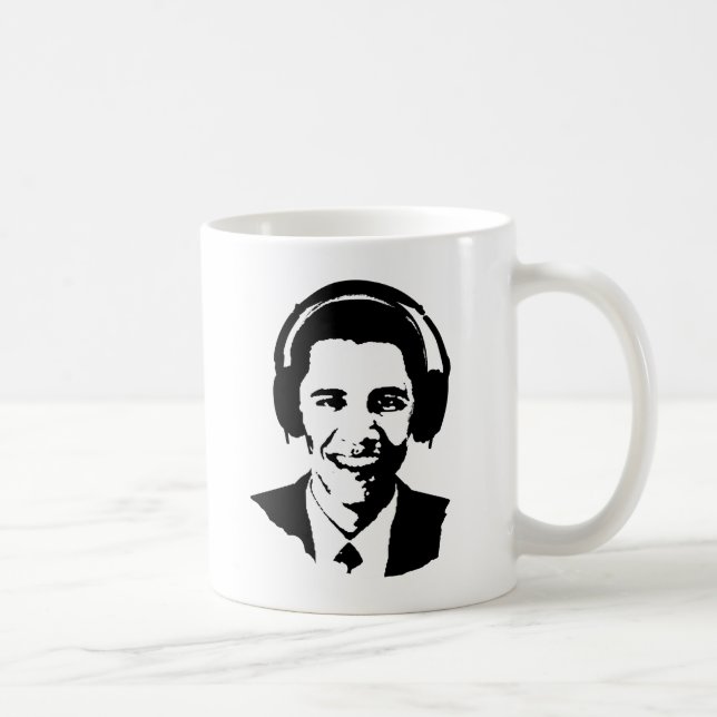 Barack Obama hörlurar Kaffemugg (Höger)