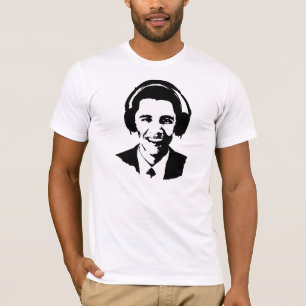 Barack Obama hörlurart-skjorta Tee Shirt