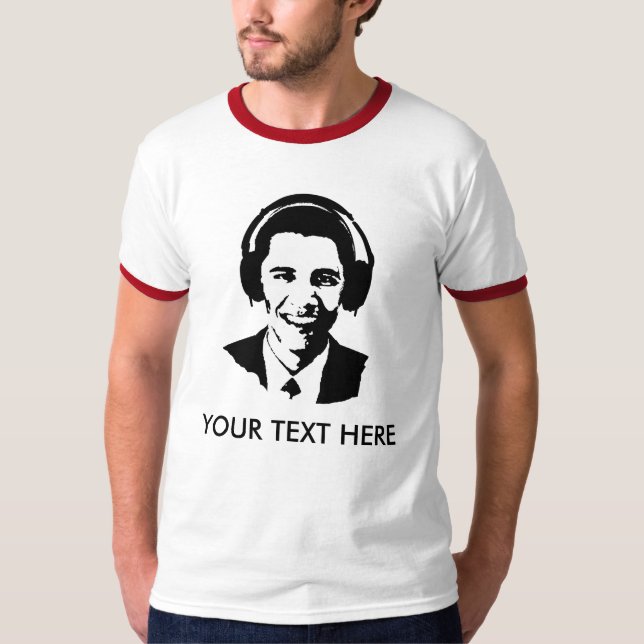 Barack Obama hörlurarT-tröja Tee (Framsida)