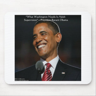 Barack Obama & Humor Citat Gåvor & Kort Musmatta
