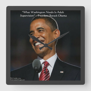 Barack Obama Humor Citat Väggklocka