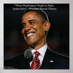 Barack Obama & Humor-offerten Poster