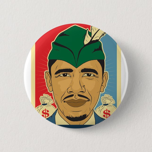 Barack Obama Huva Robin Huva Button Barrack Obama. Knapp (Framsida)