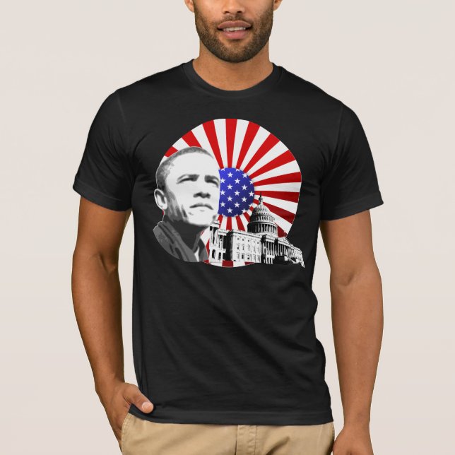 Barack Obama - huvudstad T-shirt (Framsida)