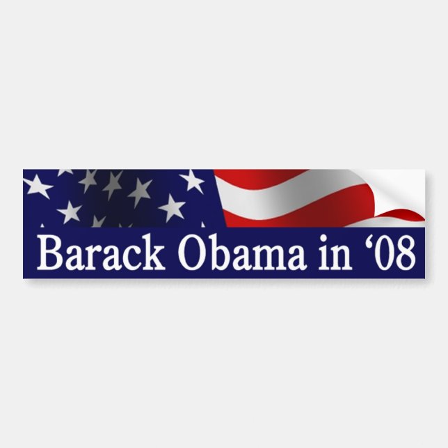 Barack Obama i "08 Bumper Sticker" Bildekal (Framsidan)