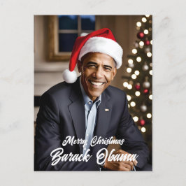 Barack Obama i jultomten Vykort