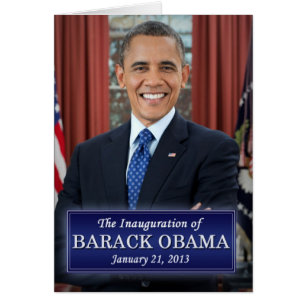 Barack Obama-installationen 2013 Hälsningskort