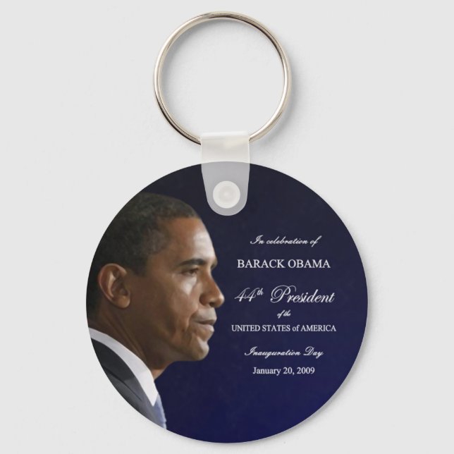 Barack Obama-installationen Firande Keychain Nyckelring (Framsida)