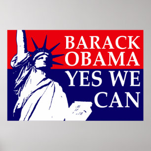 Barack Obama: Ja, det kan vi! Poster