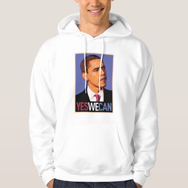 Barack Obama "ja kan vi" den Hooded tröjan Hoodie (Framsida)