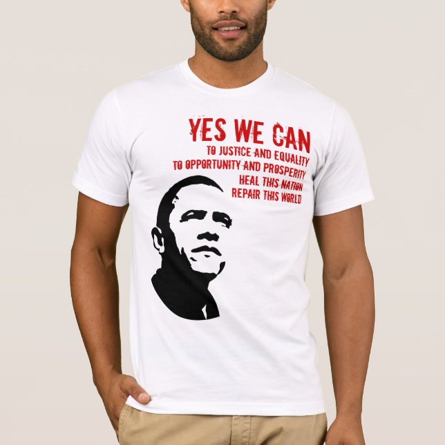 Barack Obama: JA KAN VI…., T Shirt (Framsida)