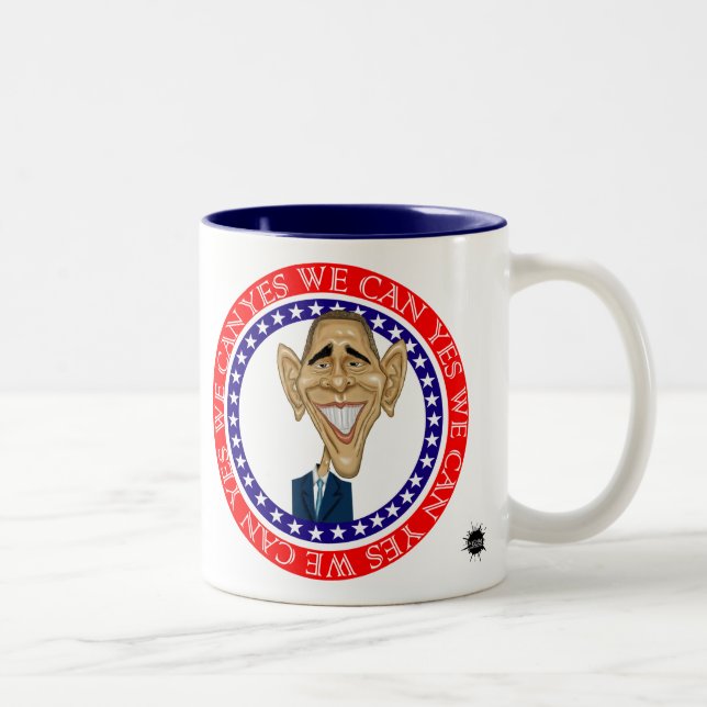 Barack Obama ja kan vi Två-Tonad Mugg (Höger)