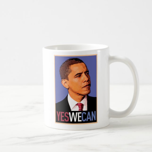 Barack Obama, "ja som vi kan" råna Kaffemugg (Höger)