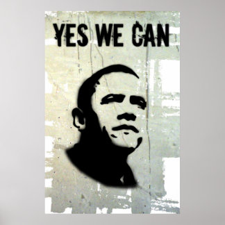 Barack Obama:JA VI KAN (stencil) Poster