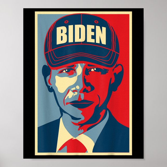 Barack Obama Joe Biden Hat 2020 Val Usa Democ Poster (Framsidan)