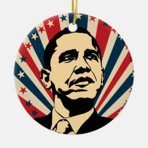 Barack Obama Julgransprydnad Keramik