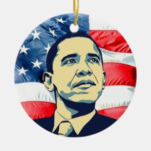Barack Obama Julgransprydnad Keramik