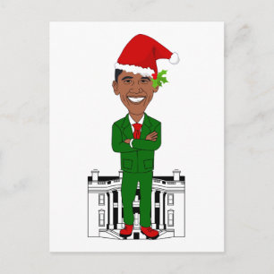 barack obama jultomten helg vykort
